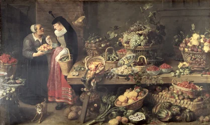 Étal de fruits, 1618-21